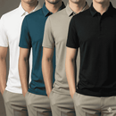 Kit 4 Camisas Polo Masculinas (Preto, Bege, Branco e Azul)